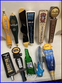 MIXED LOT OF 11 USED And NEW Draft beer tap handles. READ ALL BELOW