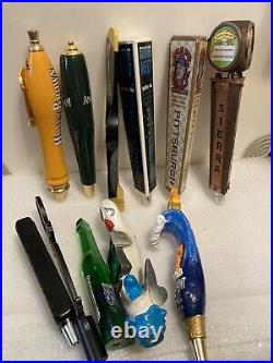 MIXED LOT OF 11 USED And NEW Draft beer tap handles. READ ALL BELOW