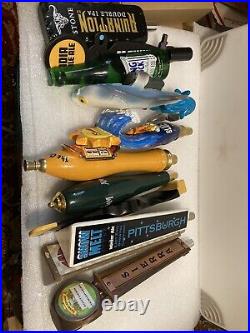 MIXED LOT OF 11 USED And NEW Draft beer tap handles. READ ALL BELOW