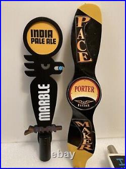 MIXED LOT OF 11 USED And NEW Draft beer tap handles. READ ALL BELOW