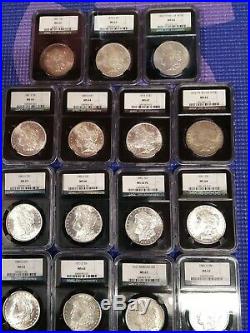 MORGAN SILVER DOLLAR LOT COLLECTION 44 different, All GRADED, CARSON City, vams