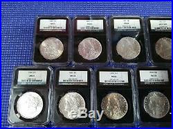 MORGAN SILVER DOLLAR LOT COLLECTION 44 different, All GRADED, CARSON City, vams