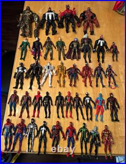 Marvel Mixed Lot Action Figures Spider-Man Venom Iron Man Thanos + Accs