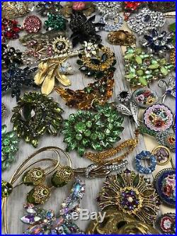 Massive Collection! Vintage Rhinestone Jewelry Lot! All Good! Selling Collection