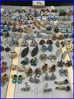 Massive Collection! Vintage Rhinestone Jewelry Lot! All Good! Selling Collection