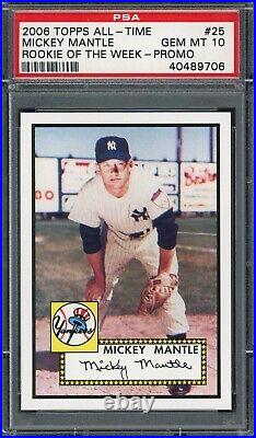 Mickey Mantle 2006 Topps All Time Rookie of the Week Baseball Card #25 PSA 10