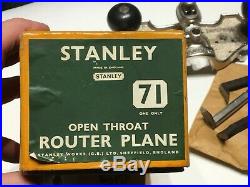 Mint In Box Stanley 71 Router Plane Complete With All Parts & Pamphlet Shiny