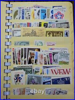 Mint Old US Stamp Collection Album All Uncancelled $172.00 + Face Value