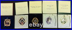 Mint collectible set of First Ladies ornaments 1998-2016 from National Site