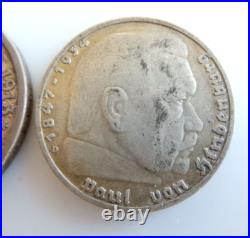 Mixed Lot of 6 Collectible German Coins, all. 9 Silver 1875-1935