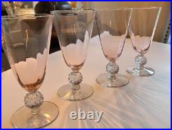 Morgantown Golf Ball Pink Hand Blown Glassware Discontinued Lot 14 Pieces