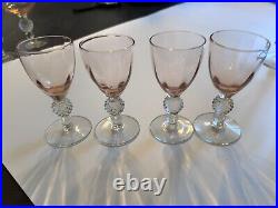 Morgantown Golf Ball Pink Hand Blown Glassware Discontinued Lot 14 Pieces