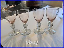 Morgantown Golf Ball Pink Hand Blown Glassware Discontinued Lot 14 Pieces