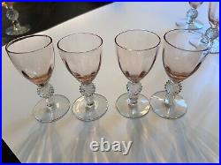 Morgantown Golf Ball Pink Hand Blown Glassware Discontinued Lot 14 Pieces