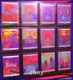 Mtg Astrology Lands All 12 Card Foil Completed Lot! Rare Collectable Set! Mint