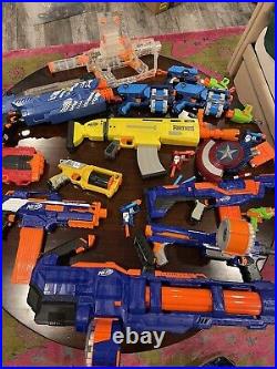 NERF Gun Lot Used Collection Guns Blasters Magazines Scopes Targets All Tested