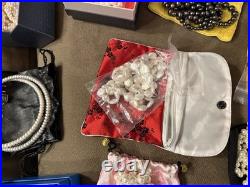 NEW ALL Freshwater PEARL Jewelry Lot HUGE Collection NECKLACES EARRINGS with Bags