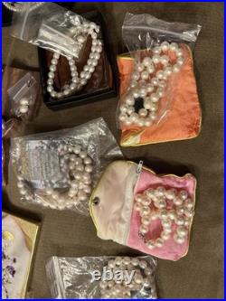 NEW ALL Freshwater PEARL Jewelry Lot HUGE Collection NECKLACES EARRINGS with Bags