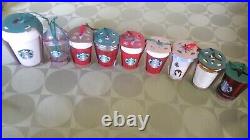 NEW & Rare Lot of 9 Starbucks Christmas Holiday Ornaments ALL DIFERENT OOP VHTF