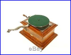 Near Mint 1902 Zonophone Concert Grand Phonograph With Original All-Brass Horn