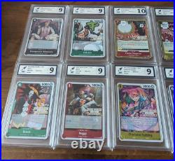One Piece TCG Judge Card Promos Bundle. All 12 Cards Graded. Mint Bundle