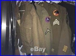 Original WW2, 4 coats different ranks all mint condition
