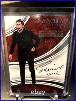 PANINI Immaculate 2017/18 DIEGO SIMEONE ALL TIME GREAT ON CARD AUTO /25 ATLETICO