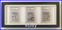 PSA 10 Gem Mint Pokemon Fossil 1st Edition 1999 Booster Packs x 3 All Artworks