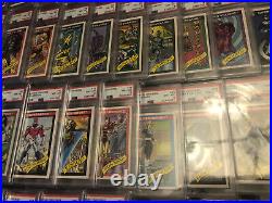 PSA 8 NM-MINT Complete Set 1990 Impel Marvel Series 1 -162 Cards All Graded PSA8