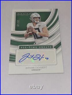 Panini IMMACULATE Justin Herbert All Time Greats Auto #d /49 Chargers Ducks