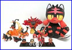 Pokemon ALL STAR SANEI Litten Plush TOMY MONCOLLE Figure Torracat Incineroar lot