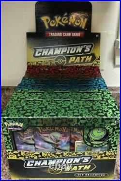Pokemon Champions Path Pin Collection Lot Of 6 All Factory Sealed with Display
