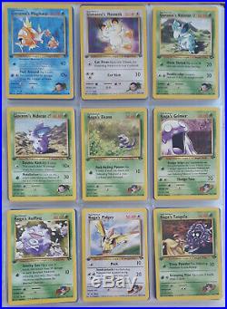 Pokemon Gym Challenge Complete 1ST MINT Uncommon + Common + ALL Trainer PP&FAST