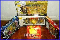 Pokemon TCG Sealed Pikachu Collection Box Lot Celebrations & Shining Fates