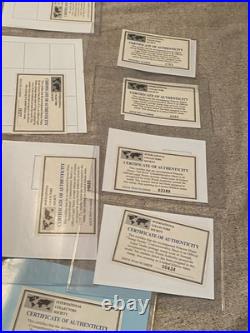 Princess Diana Stamp Lot (37 Sets) Unused All With COA's Collectible Stamps