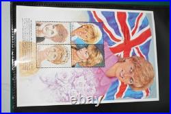 Princess Dianna Collection Of 34 Sheets All Mint Never Hinged Stored In Album