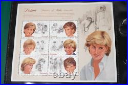 Princess Dianna Collection Of 34 Sheets All Mint Never Hinged Stored In Album