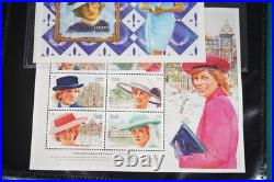 Princess Dianna Collection Of 34 Sheets All Mint Never Hinged Stored In Album