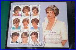 Princess Dianna Collection Of 34 Sheets All Mint Never Hinged Stored In Album