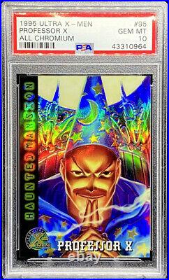 Professor X 1995 Ultra X-Men All Chromium #95 Gem Mint PSA 10 Pop 1