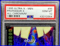 Professor X 1995 Ultra X-Men All Chromium #95 Gem Mint PSA 10 Pop 1