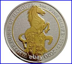 Queens Beasts All together 11 Gilded Silver 2 Oz Collection Boxed
