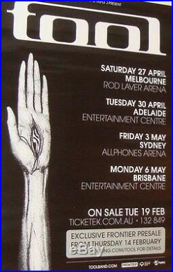 RARE 2 POSTER LOT Tool ADELAIDE AUSTRALIA 2013 tour Signed by all four members