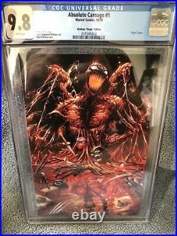 RARE Absolute Carnage Virgin Variant Lot ALL CGC 9.8 (#1-SS 3x) (#5-SS 2x) LOOK