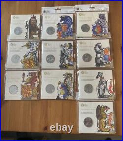 ROYAL MINT QUEENS BEASTS £5 Coin Collection All 10 Coin Pack Sealed