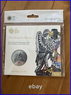 ROYAL MINT QUEENS BEASTS £5 Coin Collection All 10 Coin Pack Sealed