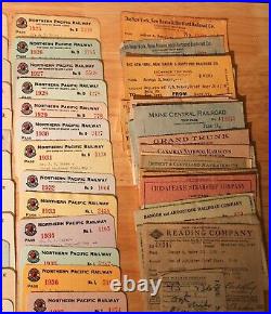Railway Railroad Pass HUGE lot of 224 all to the same Railroad Employee. Rare