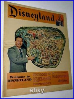 Rare 9.0/near Mint1955 Pre-opening Welcome To Disneylandpromotional Magazine