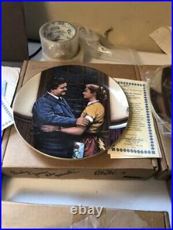 Rare Set 8 Hamilton Collection Honeymooners Collector Plates all in box mint