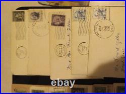 Rare Stamps Undefaced & Defaced On Vintage Postcards